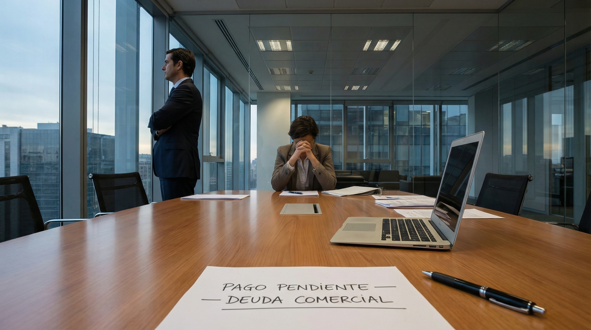 Abogados analizando el cobro de una deuda comercial pendiente - FBI Abogados